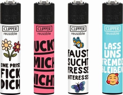 Clipper feuerzeuge 4er set - feuerzeuge,