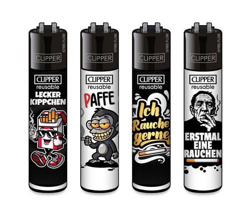 Clipper feuerzeug 4er set - feuerzeug,