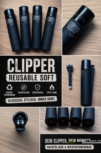 Clipper feuerzeug schwarz - clipper,