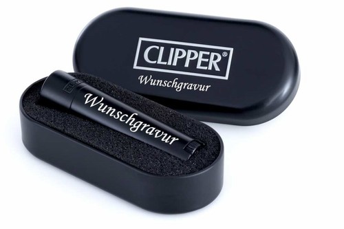 Clipper metall feuerzeug black - feuerzeug,