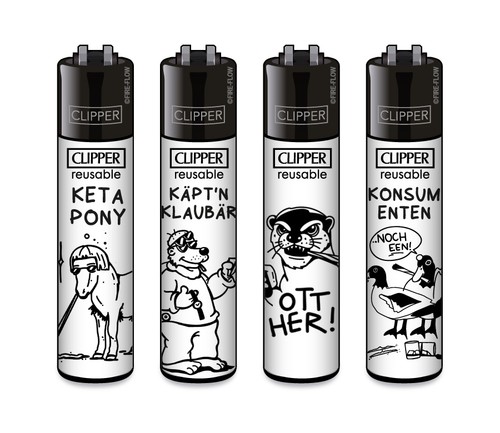 Clipper feuerzeug 4er - feuerzeug,