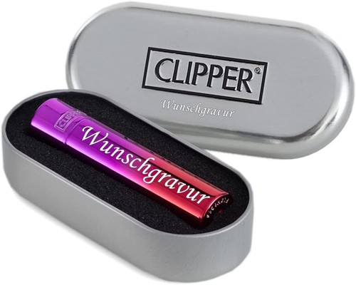 Clipper metall feuerzeug - feuerzeug, pink