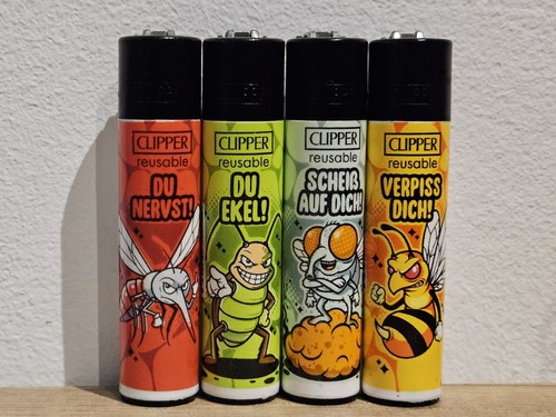 Clipper feuerzeuge 4er set neu - clipper,